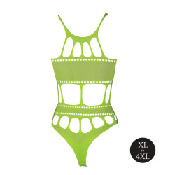 Ouch! Glow Body à encolure grecque Vert Fluo